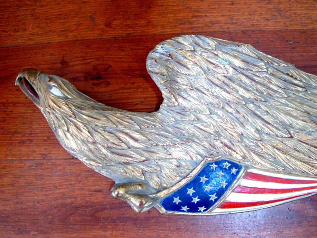 A finely carved American Eagle Plaque with the word FREEDOM on it
